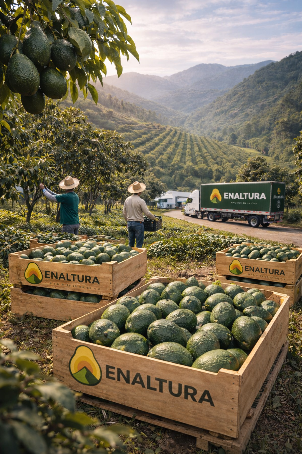 Finca de aguacates Enaltura Colombia